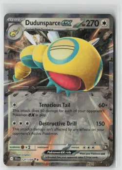 Pokemon Dudunsparce ex #121/159 SV09: Journey Together Near Mint or Better - Image 1