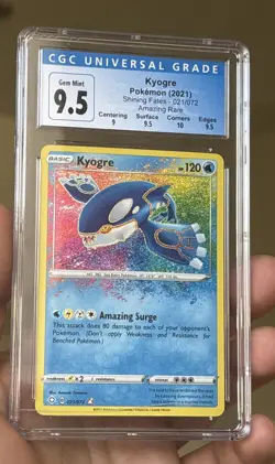 KYOGRE 2021 POKEMON SWSH SHINING FATES AMAZING RARE HOLO 021/072 CGC 9.5 - Image 1