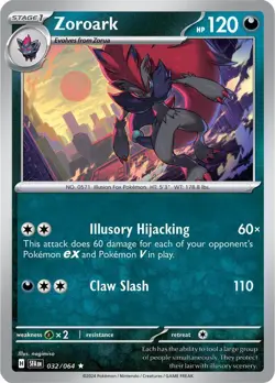 Zoroark - 032/064 Shrouded Fable Holo Rare Pokemon - NM/MINT - Image 1