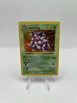 Pokemon TCG Nidoking 11/102 Shadowless Holo Rare Vintage Base Set - MP - Image 1
