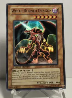 White-Horned Dragon GXNG-EN001 Limited Edition Ultra Rare Yugioh TCG NM/M - Image 1
