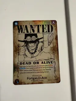 Misprint Portgas.D.Ace Wanted Poster SP OP13-119 Carrying On His Will Pre Errata - Image 1