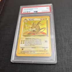Raichu Fossil 1999 14/62 Holo Pokemon Card PSA Graded 7 Near Mint - Image 1