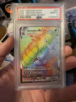 PSA 10 GYARADOS VMAX 207 EVOLVING SKIES SECRET RARE RAINBOW SWORD SHIELD POKEMON - Image 1
