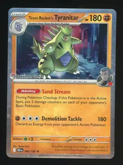 Tcg 2025 Pokemon DRI EN Pokemon Center Exclusive #096 Team Rocket's Tyranitar - Image 1