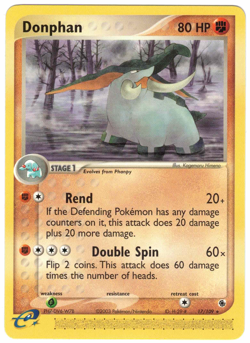 Donphan 17/109 EX Ruby & Sapphire Regular Rare Pokemon Card - Image 1