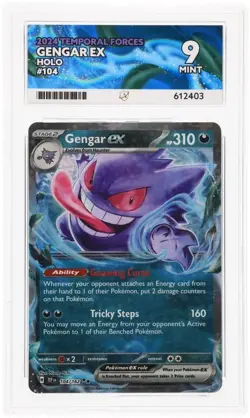 ACE 9 Gengar Ex 104/162 Pokemon TCG Temporal Forces Graded Card - Image 2
