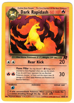 Dark Rapidash 44/82 Team Rocket Regular Vintage Pokemon Card - Image 1