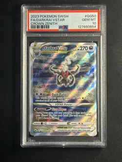 Pokemon Darkrai v Star TCG Card GG50/GG70 Crown Zenith Galarian Gallery PSA 10 - Image 1