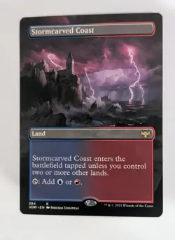 1x Stormcarved Coast Borderless Crimson Vow MTG Magic the Gathering NM 284 - Image 1