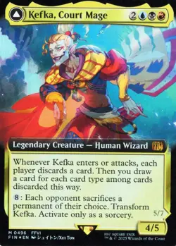 Kefka, Court Mage - Foil - Extended Art MTG Magic *Fresh from pack* NM - Image 1