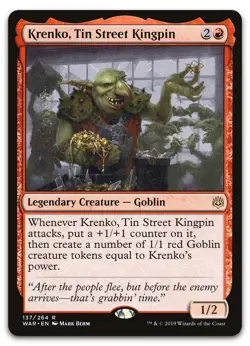 Krenko, Tin Street Kingpin #137 (NM) War of the Spark WAR Magic MTG - Image 1