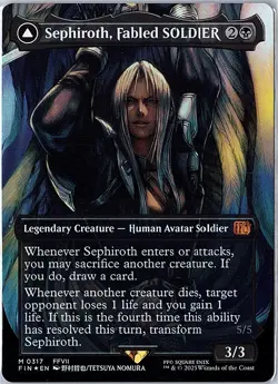Sephiroth, Fabled SOLDIER (0317) (Borderless Foil) M FF NM - Image 1