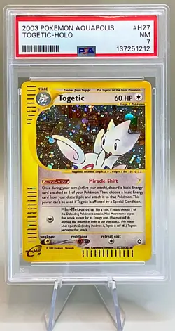 Pokemon Togetic #H27/H32 Holo Rare - 2003 Aquapolis Set - PSA 7 NM! - Image 1