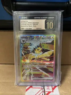 2024 Pokemon Jolteon Terastal Festival SAR Holo 209/187 CGC Pristine 10 - Image 1