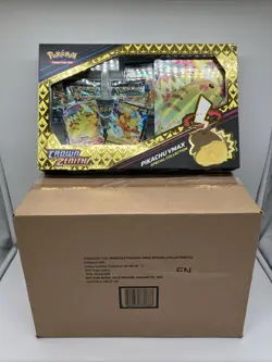 pokemon crown zenith pikachu Vmax Special premium Collection 6 Boxes Case (Read) - Image 1