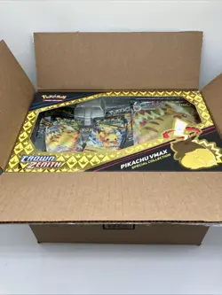 pokemon crown zenith pikachu Vmax Special premium Collection 6 Boxes Case (Read) - Image 2