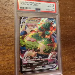 Pokemon 2020 Sword & Shield Snorlax VMAX Full Art Holo #142/202 PSA 10 - Image 2