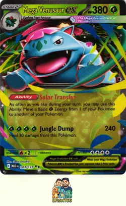 Mega Venusaur ex #003/132 ME01: Mega Evolution Near Mint or Better - Image 1