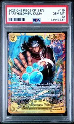 BARTHOLOMEW KUMA 119 ONE PIECE OP12-LEGACY OF THE MASTER ONE PIECE PSA 10 - Image 1