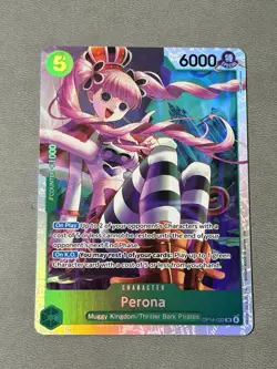 One Piece CCG Perona The Azure Sea's Seven SR Foil OP14-033 NM - Image 1