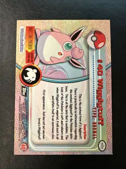 Wigglytuff #40 - 1999 Topps Pokemon TV Animation Edition Black Logo - Image 2