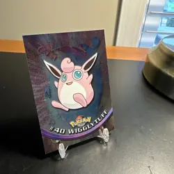 1999 Wigglytuff #40 Foil Topps Blue Logo Pokemon TV Animation Edition NM/LP - Image 2