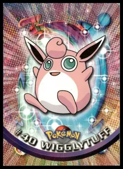 Topps Pokemon Wigglytuff #40 1999 TV Animation Edition Non Holo Blue Logo LP - Image 1