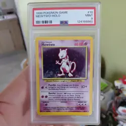 1999 Pokemon Mewtwo Holo Base Set 10/102 PSA 9 Mint Rare Fresh Slab Case Pokemon - Image 1
