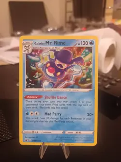 Pokemon Card Galarian Mr. Rime SWSH079 Black Star Promo Cosmo Holo MINT - Image 1