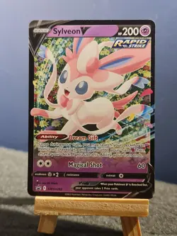 Pokemon Card Sylveon V SWSH202 Black Star Promo Holo Rare NM - Image 1