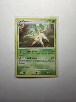 Pokemon Leafeon LV.42 Holo Rare Card 7/100 Majestic Dawn - Image 1