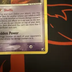 Pokemon TCG Unown Secret Rare Holo Card English, P/28, Unseen Forces - Image 4
