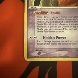 Pokemon TCG Unown Secret Rare Holo Card English, P/28, Unseen Forces - Image 5
