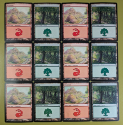 12 MURAL LAND Lorwyn Mountian #297 and Forest #301 6 of Each Art MTG - Image 1