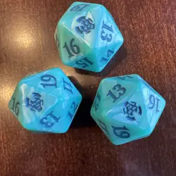 MTG There’s Beyond Death Oversized Spindown Dice Teal D20 Lot 3 - Image 1