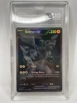 TAG 10 GEM MINT Zekrom ex Black White Rare Pokemon TCG Black Bolt 172/086 - Image 1