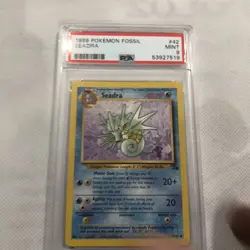 1999 WOTC Pokemon Fossil Unlimited Set Seadra 42/62 PSA 9 MINT - Image 2