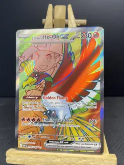 Pokemon TCG Ethan's Ho-Oh EX Ultra Rare Full Art Destined Rivals 209/182 - Image 1