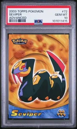 PSA 10 Seviper #72 2003 Topps Pokemon Advanced POP 3 - Image 1
