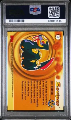 PSA 10 Seviper #72 2003 Topps Pokemon Advanced POP 3 - Image 2