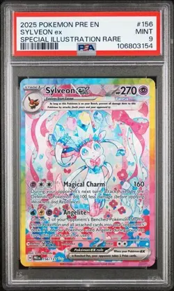 2025 POKEMON PRISMATIC EVOLUTIONS SPECIAL ILLUSTRATION RARE SYLVEON EX PSA 9 - Image 1
