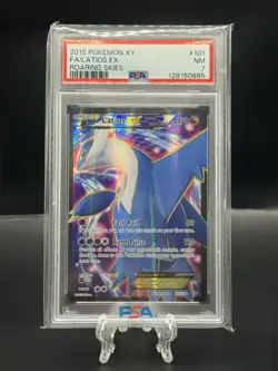 2015 POKEMON XY ROARING SKIES 101/108 LATIOS EX- PSA 7 - Image 1