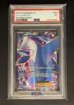 2015 POKEMON XY ROARING SKIES 101/108 LATIOS EX- PSA 7 - Image 2