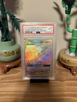 Pokemon TCG Moltres & Zapdos & Articuno GX 69/68 Hidden Fates PSA 9 Mint - Image 1
