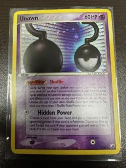 2005 POKEMON EX UNSEEN FORCES #U/28 UNOWN HOLO - Image 1