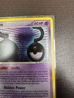 2005 POKEMON EX UNSEEN FORCES #U/28 UNOWN HOLO - Image 4