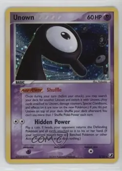 Unown Holo Pokemon EX Unseen Forces Inserts #R 2005 - Image 1