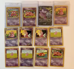Slowbro & Slowpoke Pokemon Vintage Car Lot Neo Destiny, Fossil, Japanese, V - Image 1