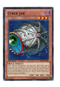 Yugioh- 1X Cyber Jar - Rare - 1st Edition - BP01-EN002 - Near Mint - Image 1